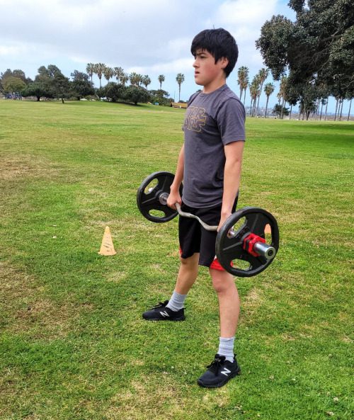 teen strength training outdoors san diego