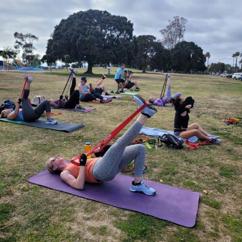 co-ed outdoor HIIT class in San Diego