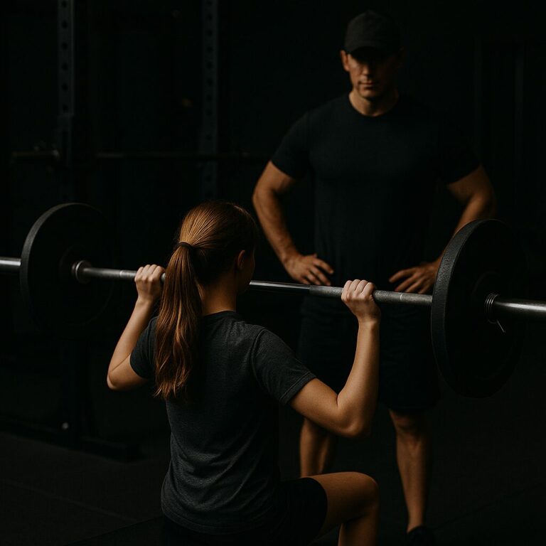 Higher functioning autistic teen learning strength training San Diego