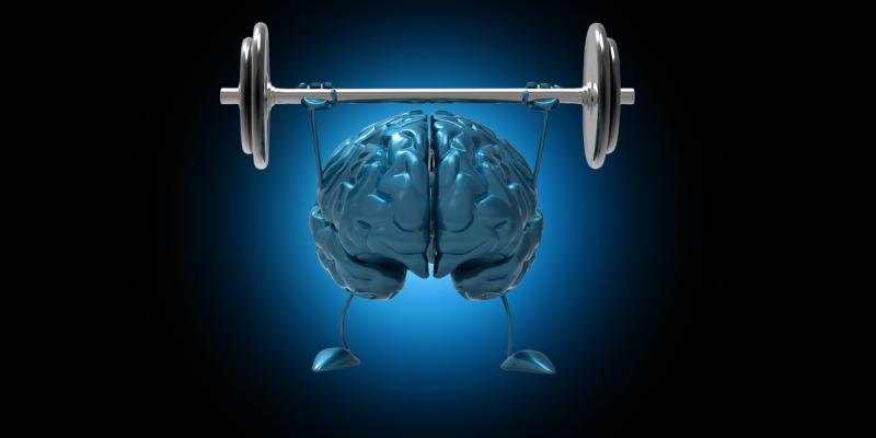 Graphic illustrating how strength training supports executive function in autism through improved focus and cognitive processing